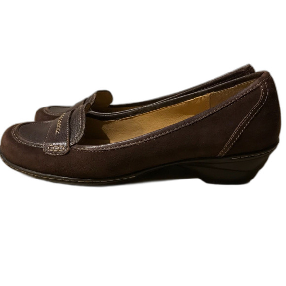 Softspots Dark Brown Suede Loafers - Picture 4 of 12